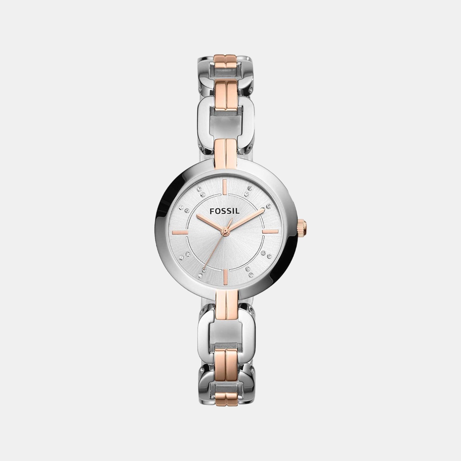 Fossil Round Silver Analog watch