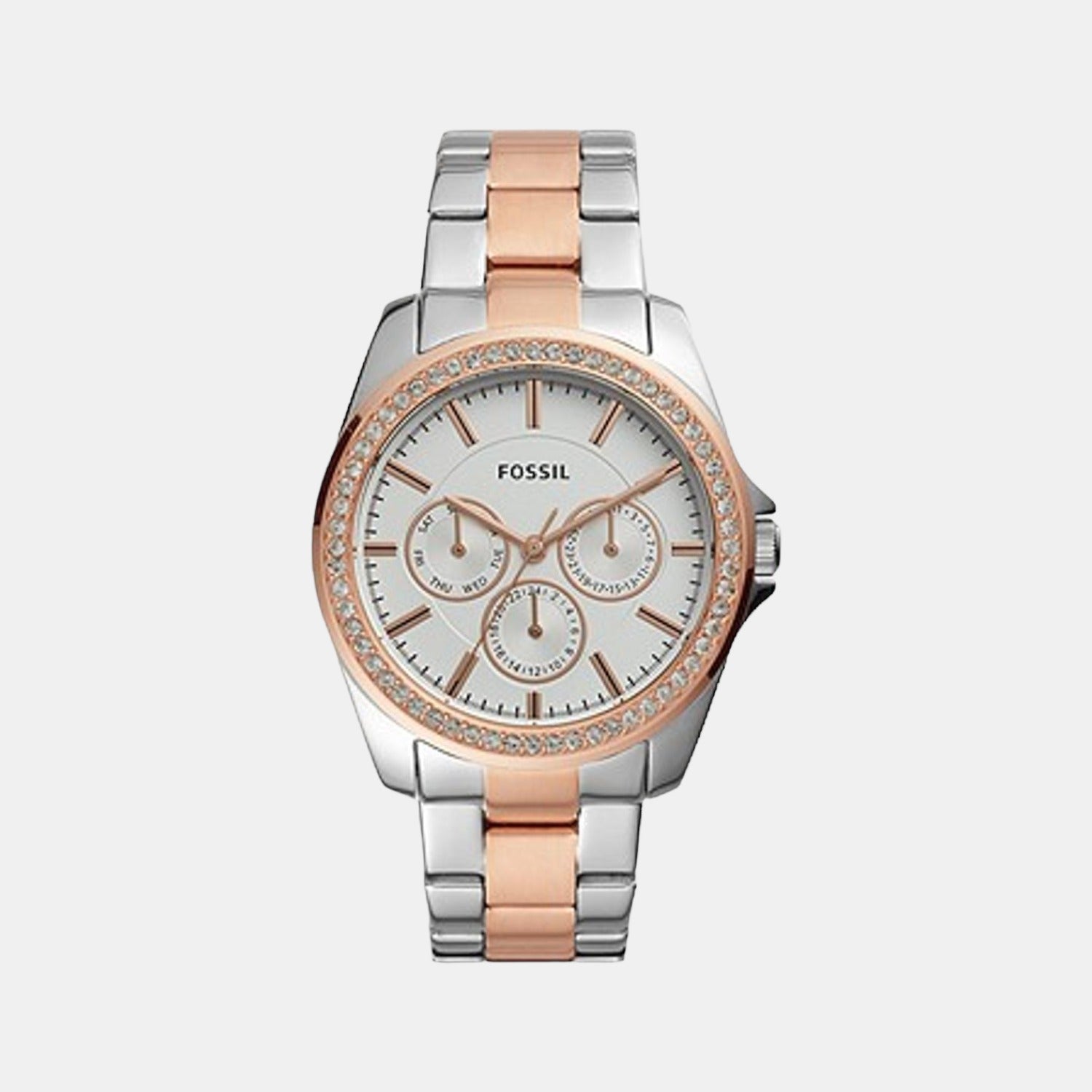 Fossil Round Silver Chronograph watch