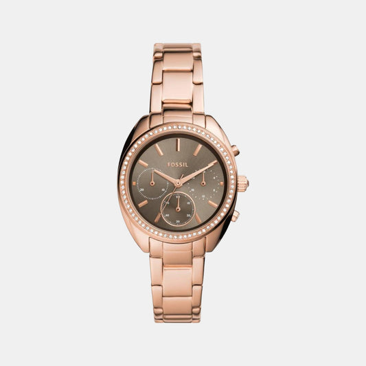 Female Rose Gold Stainless Steel Chronograph Watch BQ3659