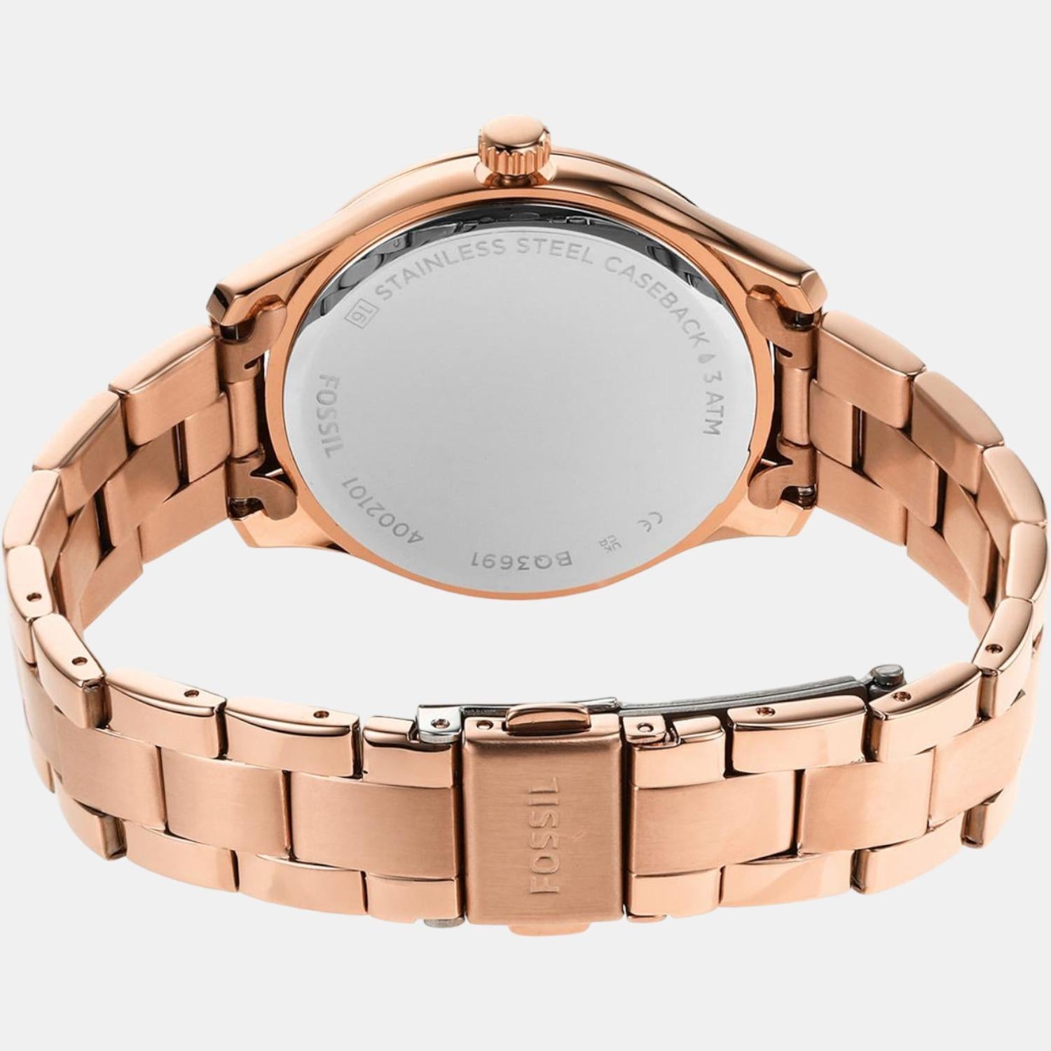 Fossil rose discount gold watch womens