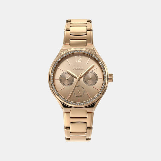 Female Rose Gold Stainless Steel Chronograph Watch BQ3721