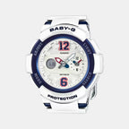 Casio Round White Analog-Digital watch