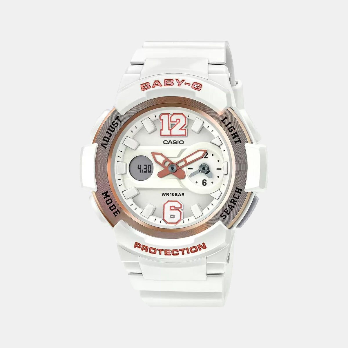 Casio Round White Analog-Digital watch