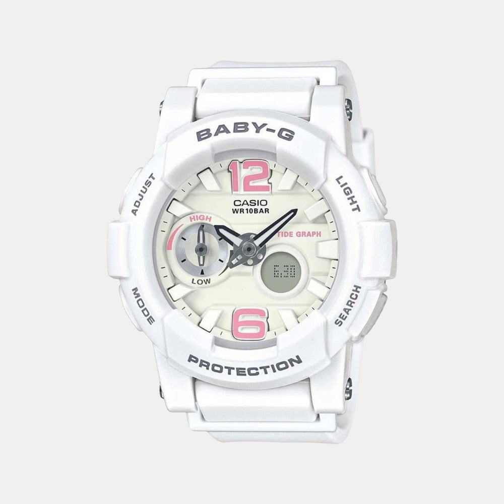 Casio Round White Analog-Digital watch