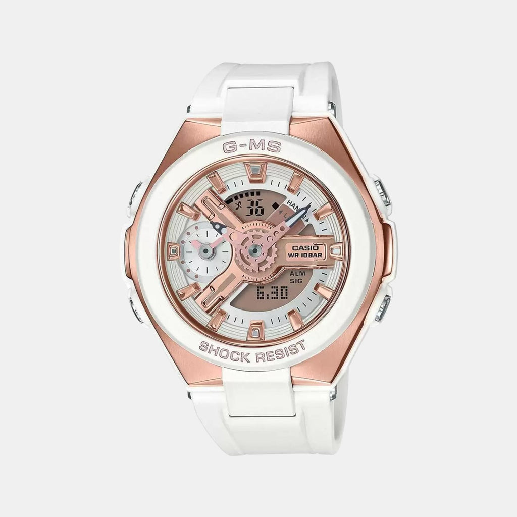 Casio Round White Analog-Digital watch