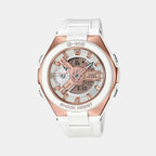 Casio Round White Analog-Digital watch