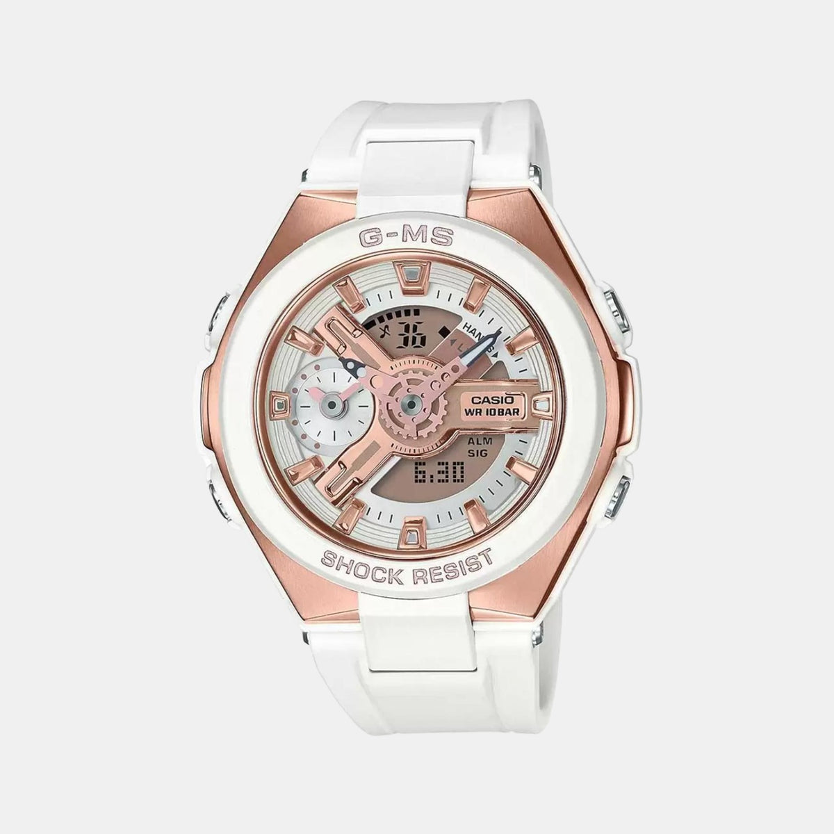 Casio Round White Analog-Digital watch