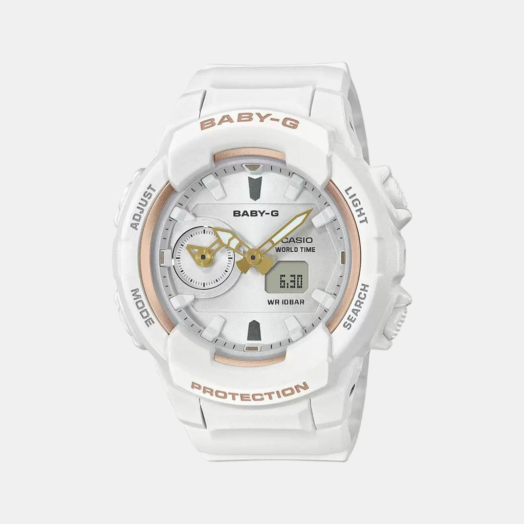 Casio Round White Analog-Digital watch