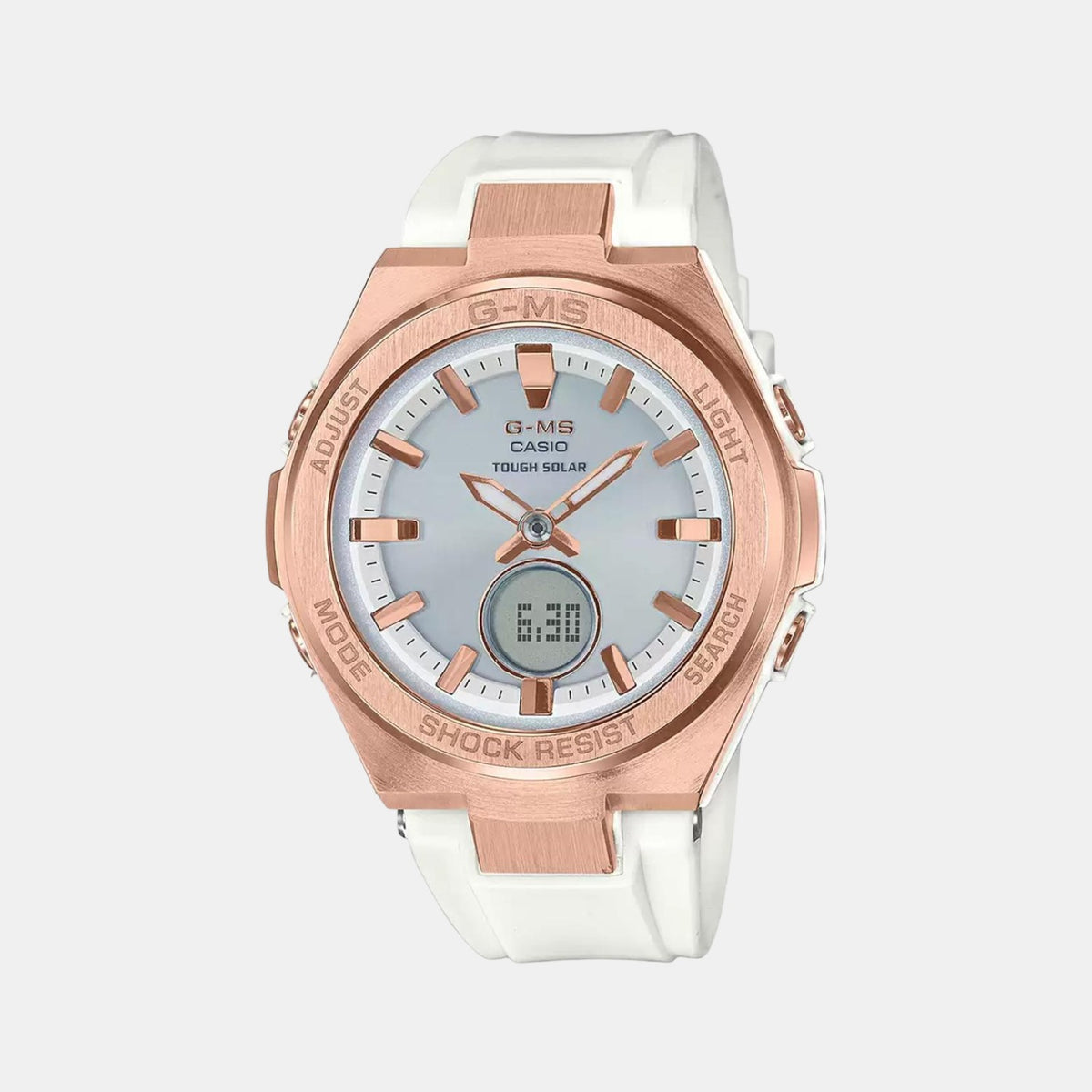 Casio Round White Analog-Digital watch