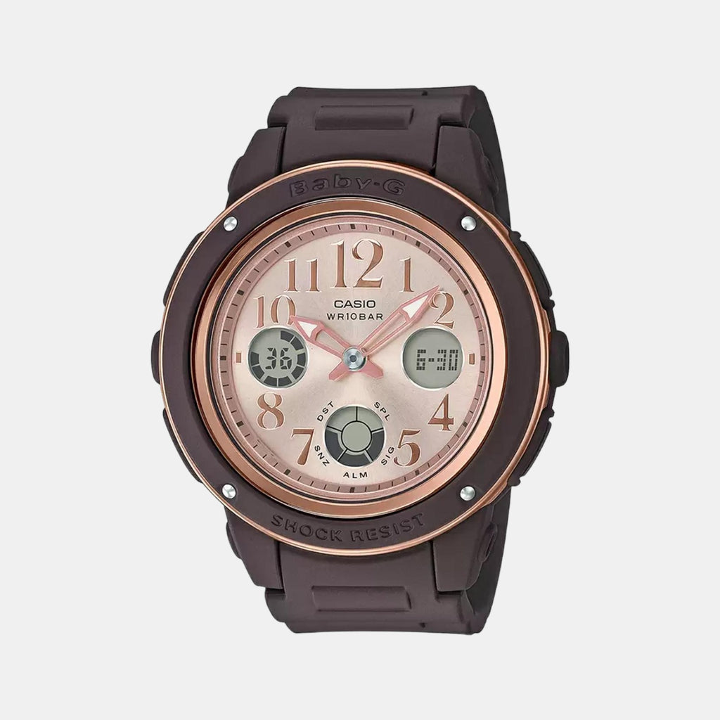 Casio Round Rose Gold Analog-Digital watch