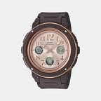 Casio Round Rose Gold Analog-Digital watch