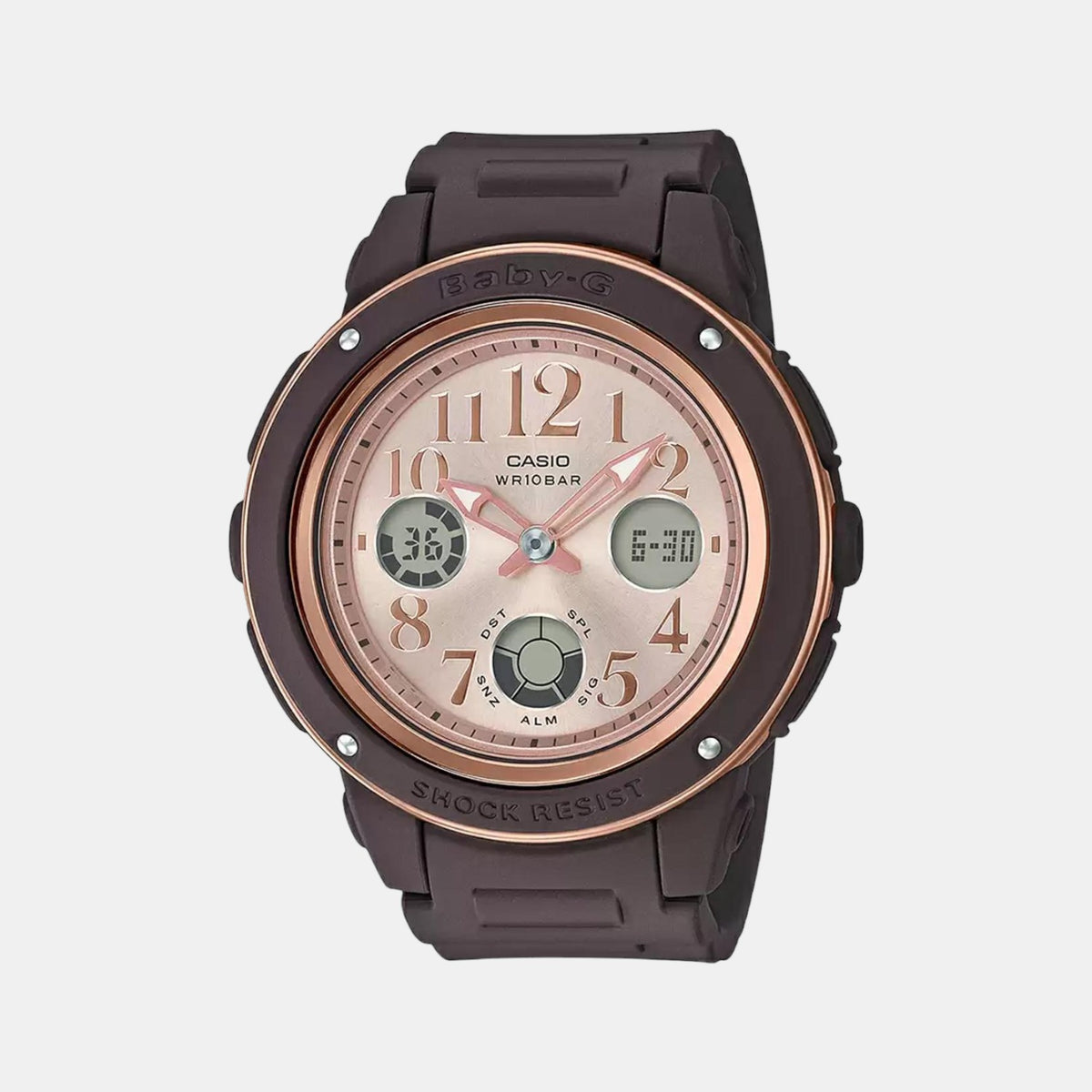 Casio Round Rose Gold Analog-Digital watch