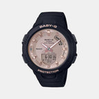 Casio Round Rose Gold Analog-Digital watch