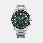 Citizen Round Green Chronograph watch