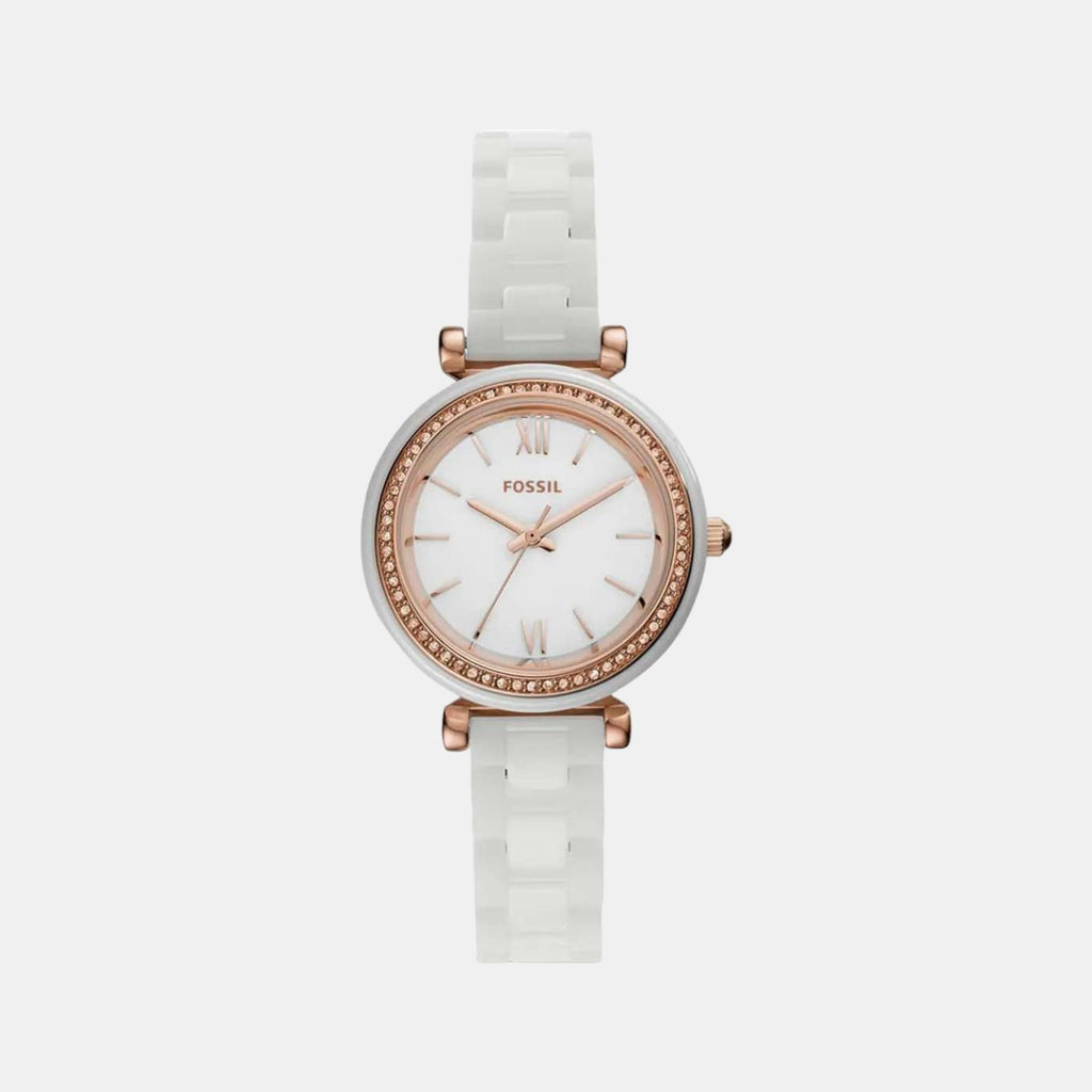 Fossil Round White Analog watch