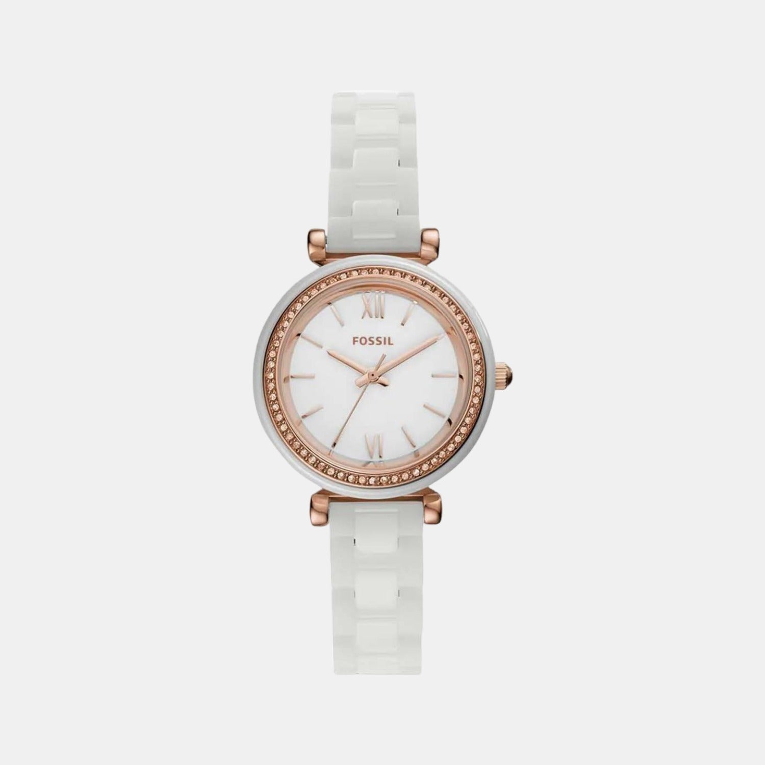 Fossil Round White Analog watch