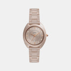 Fossil Round Beige Chronograph watch
