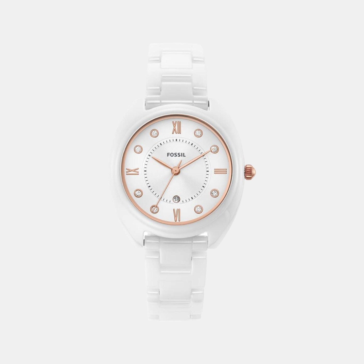 Fossil Round White Analog watch