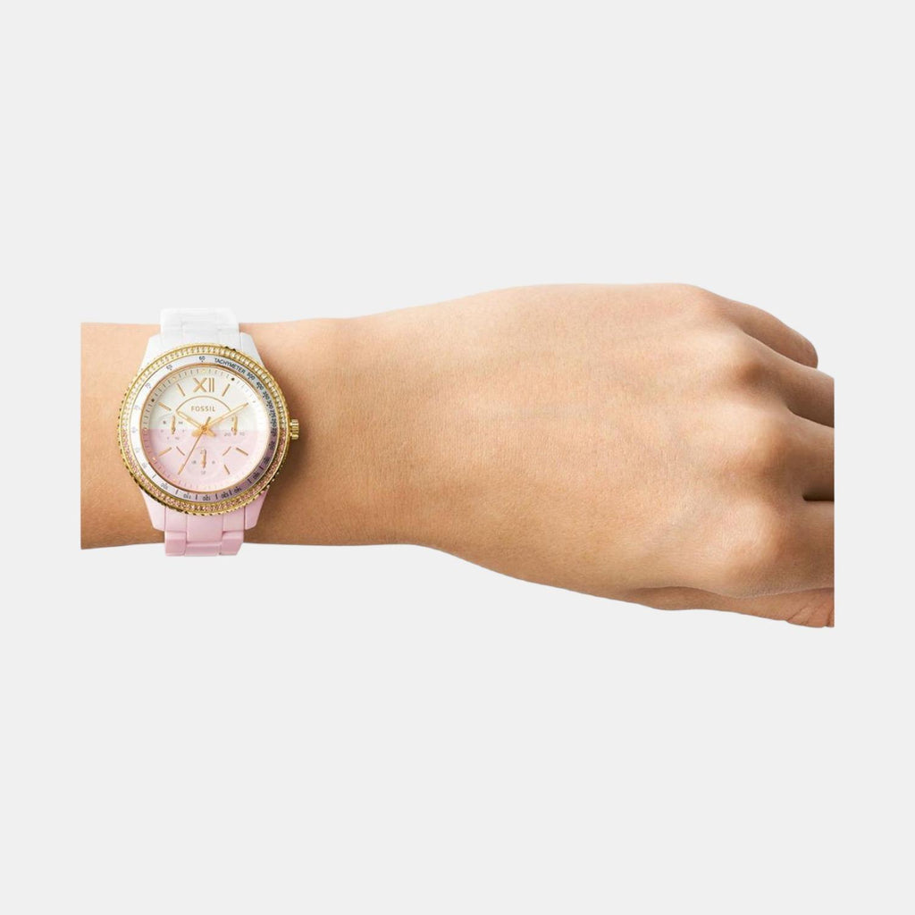 Stella Women Quartz Two Tone Dial Analog Ceramic Watch CE1119