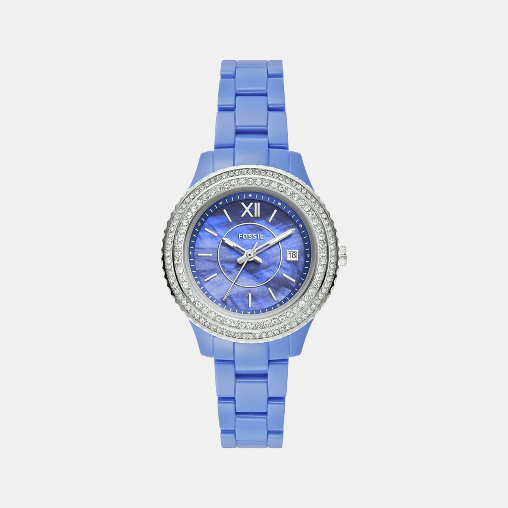 Fossil Round Blue Analog watch