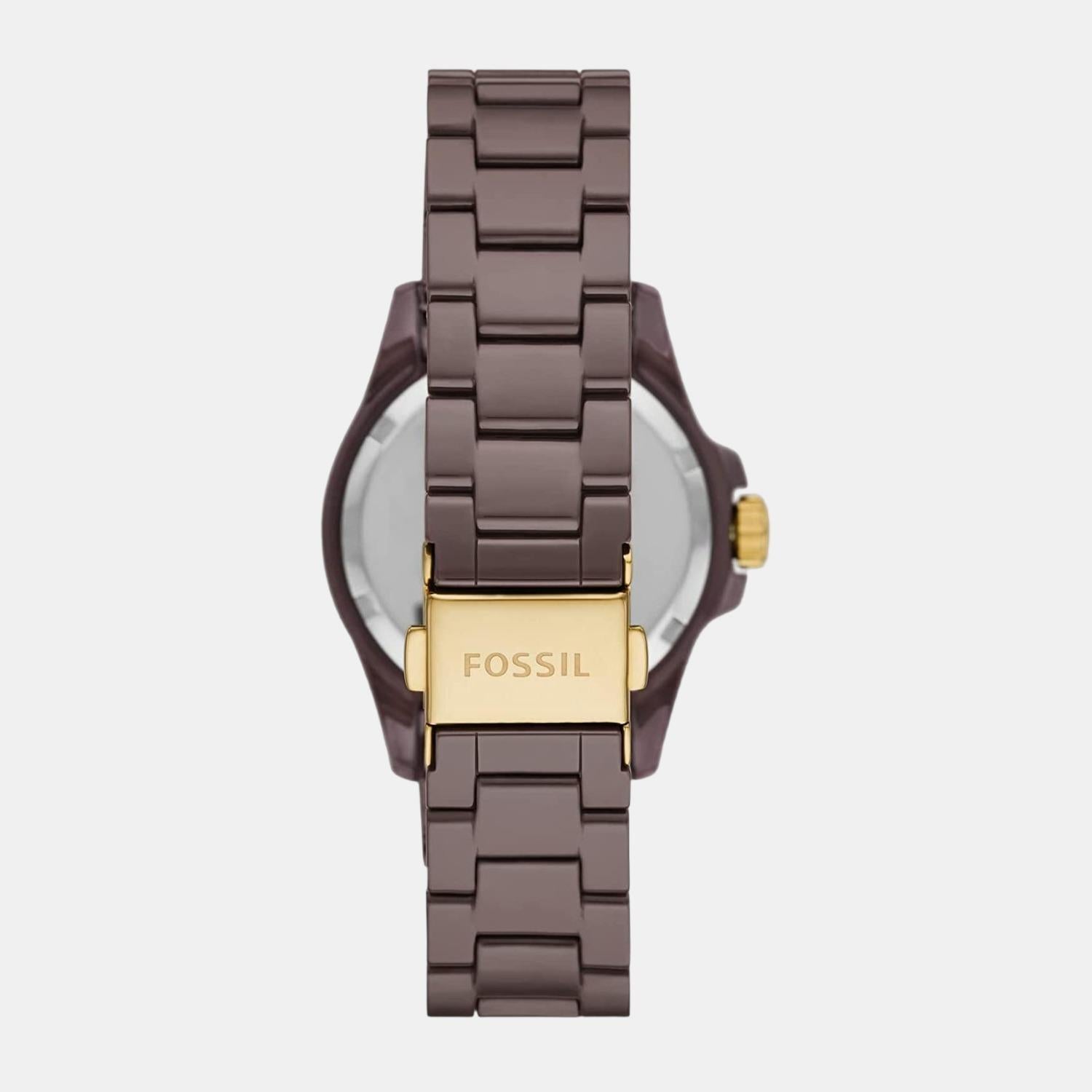 Fossil Women Round Brown watch