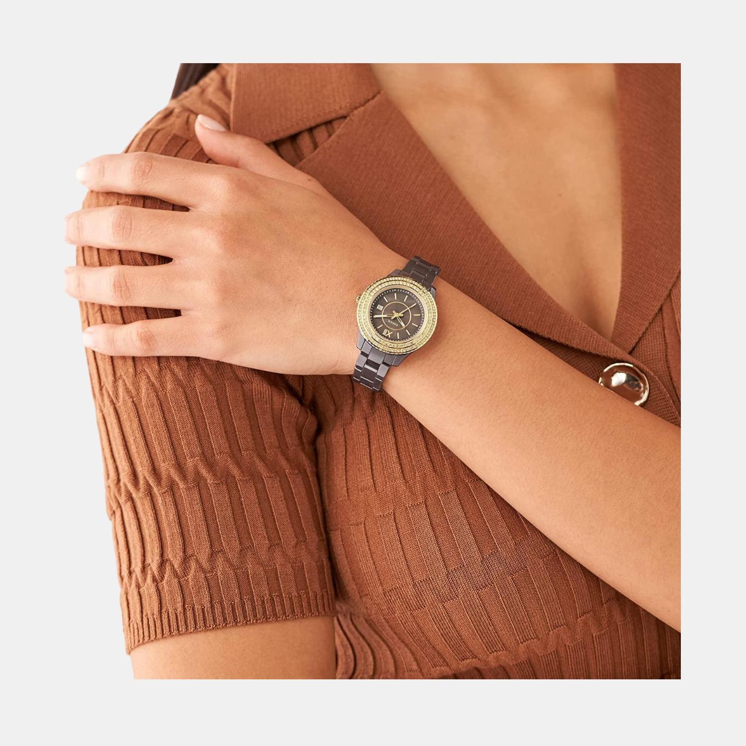 Fossil Women Round Brown watch