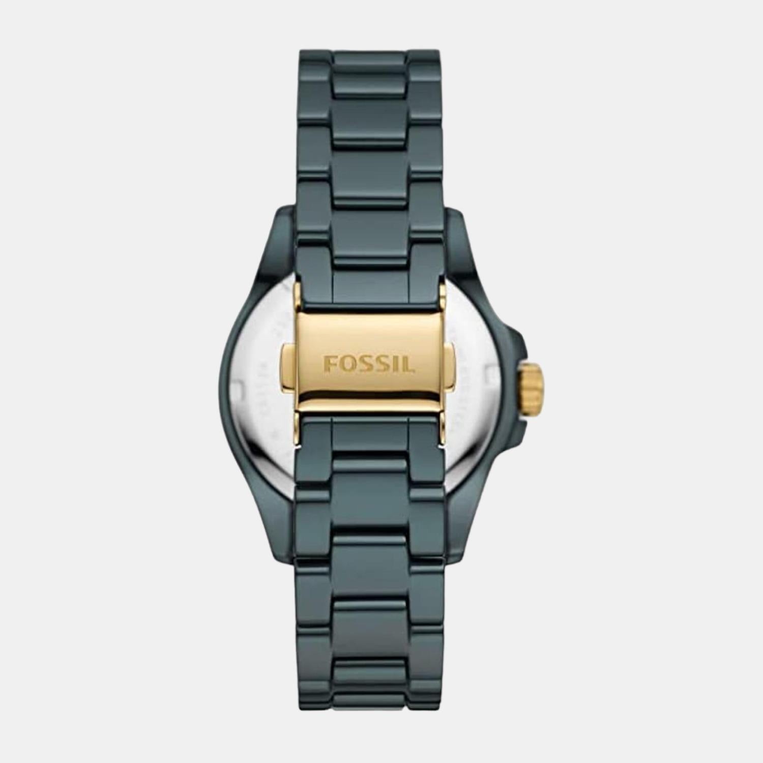 Fossil Women Round Green watch