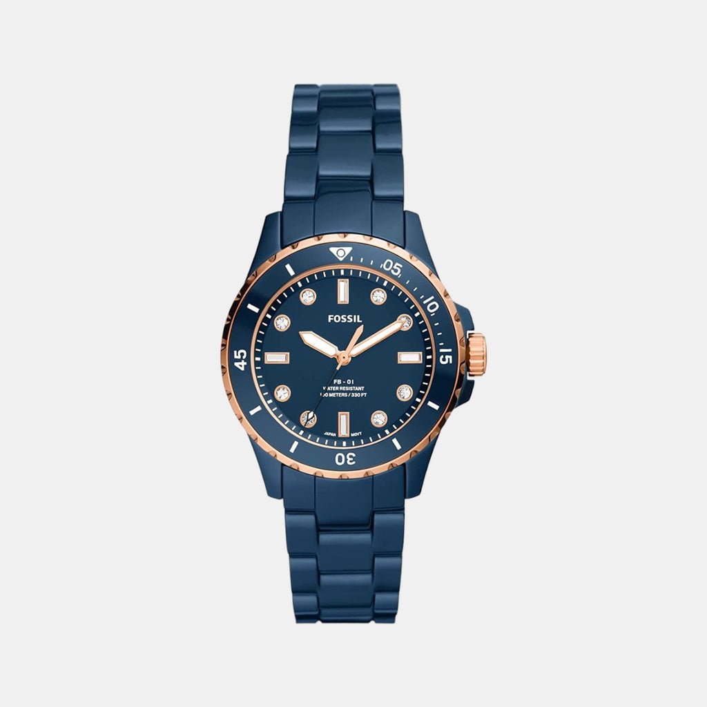 Fossil Round Blue Analog watch