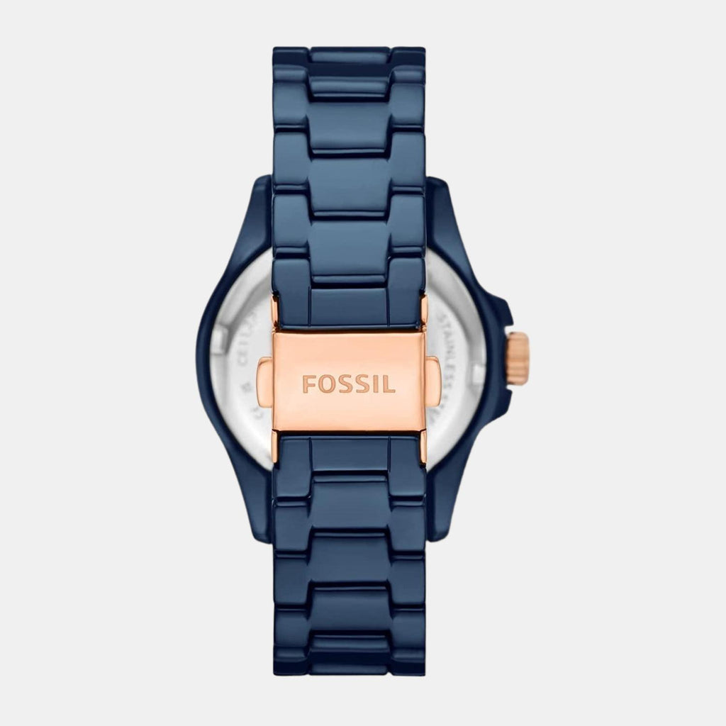 Fossil Women Round Blue watch