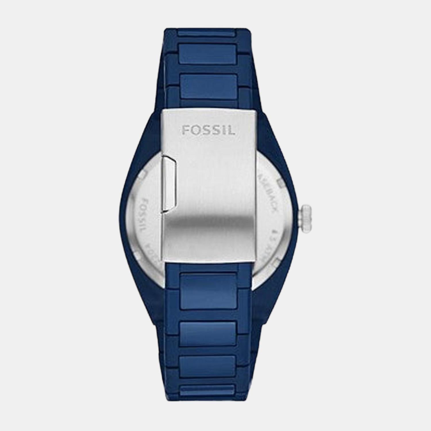 Fossil Men Round Blue watch