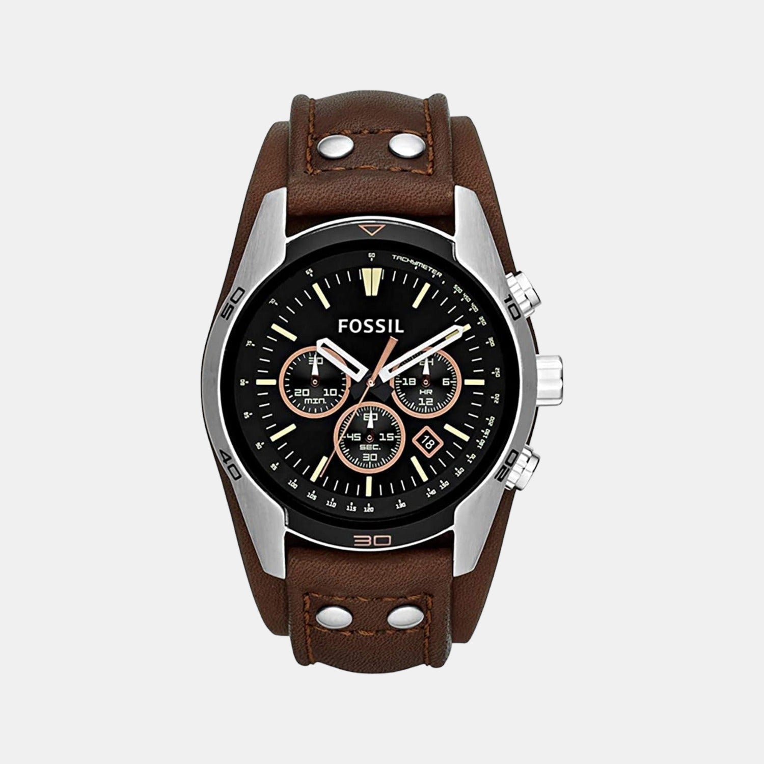 Fossil Rectangular Black Chronograph watch