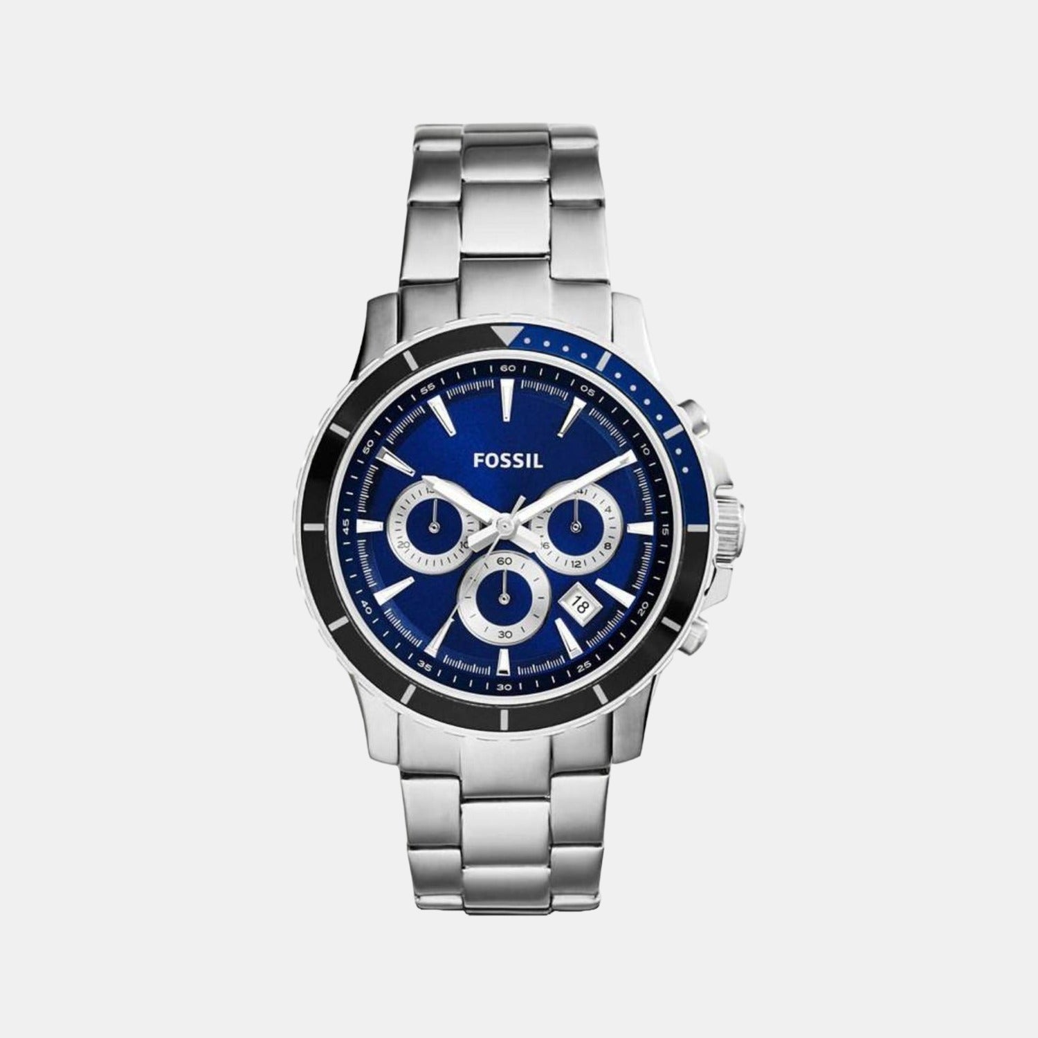 Fossil Round Blue Chronograph watch