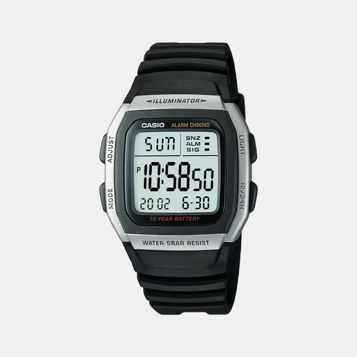 Casio Rectangular Grey Digital watch