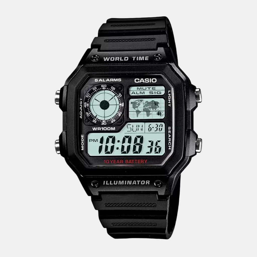 Casio Men Rectangular Black watch