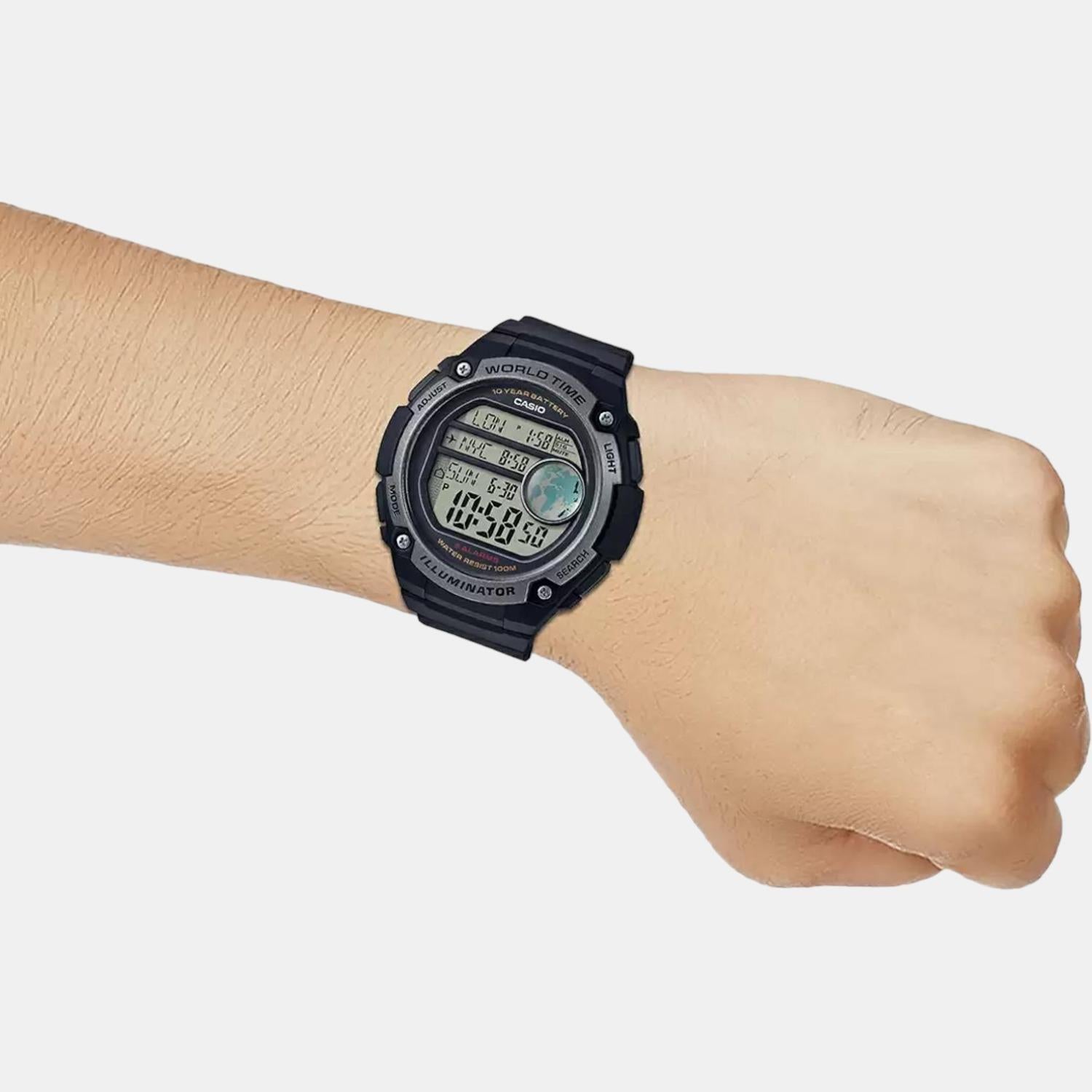 Casio Round Quartz Digital Men watch
