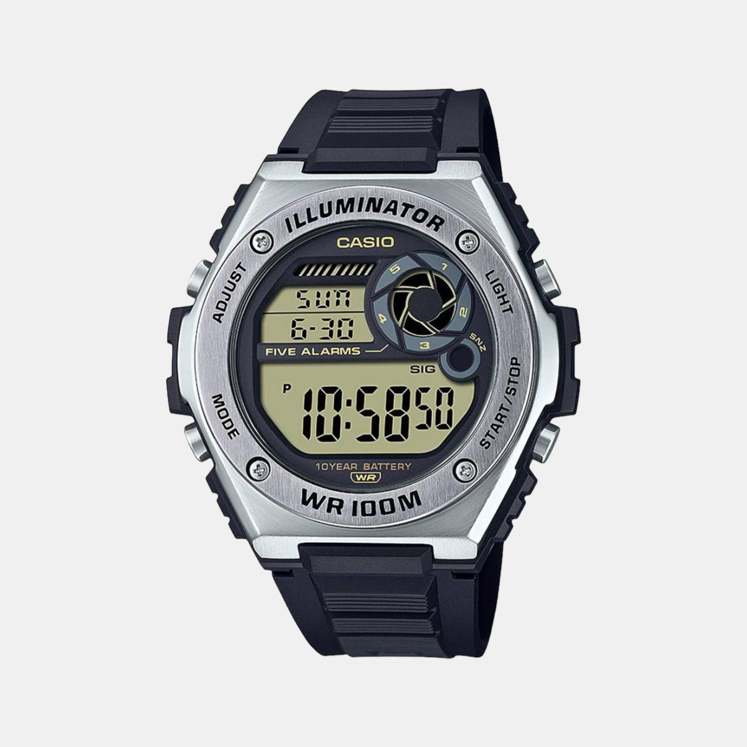 Casio Round Yellow Digital watch
