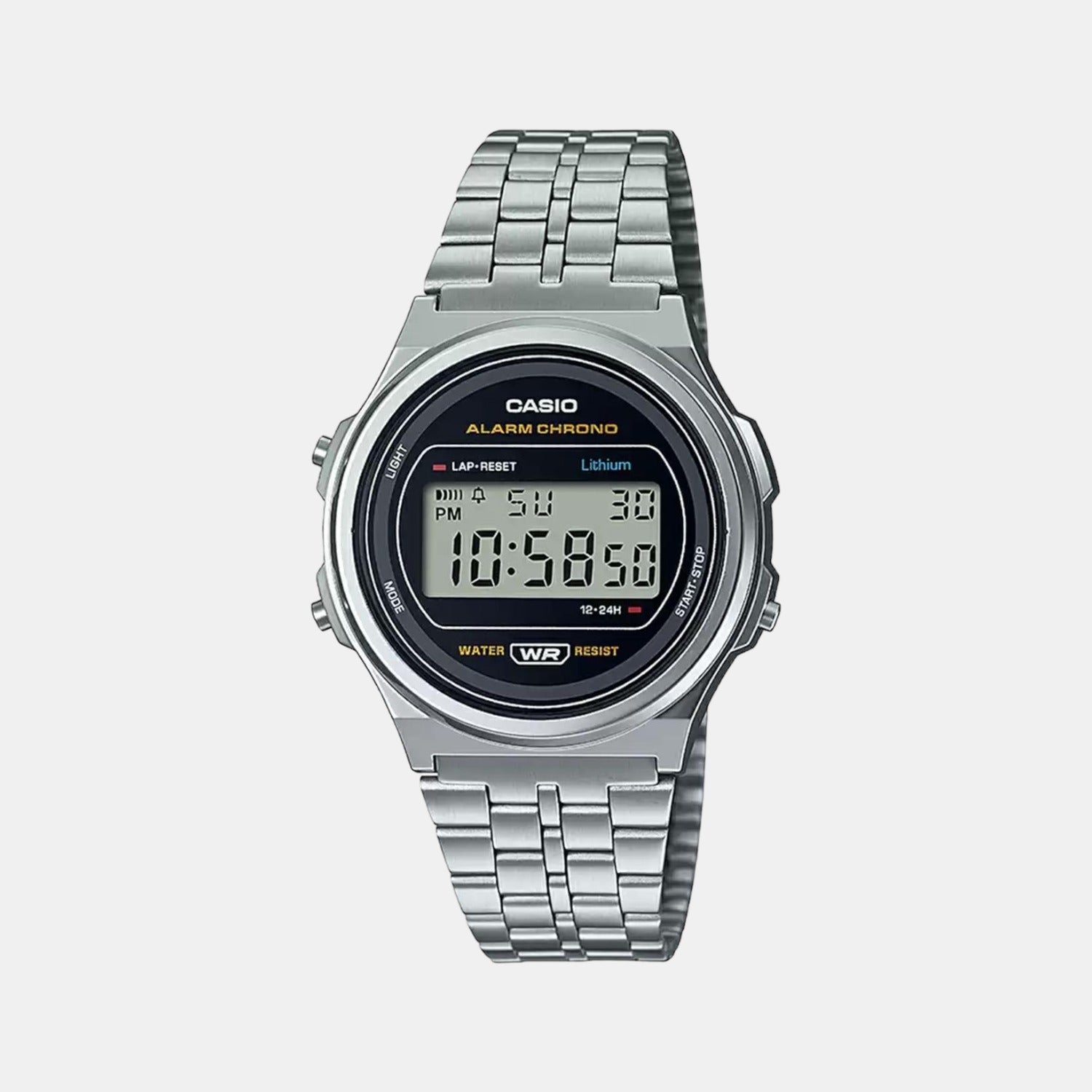 Casio Round Silver Digital watch