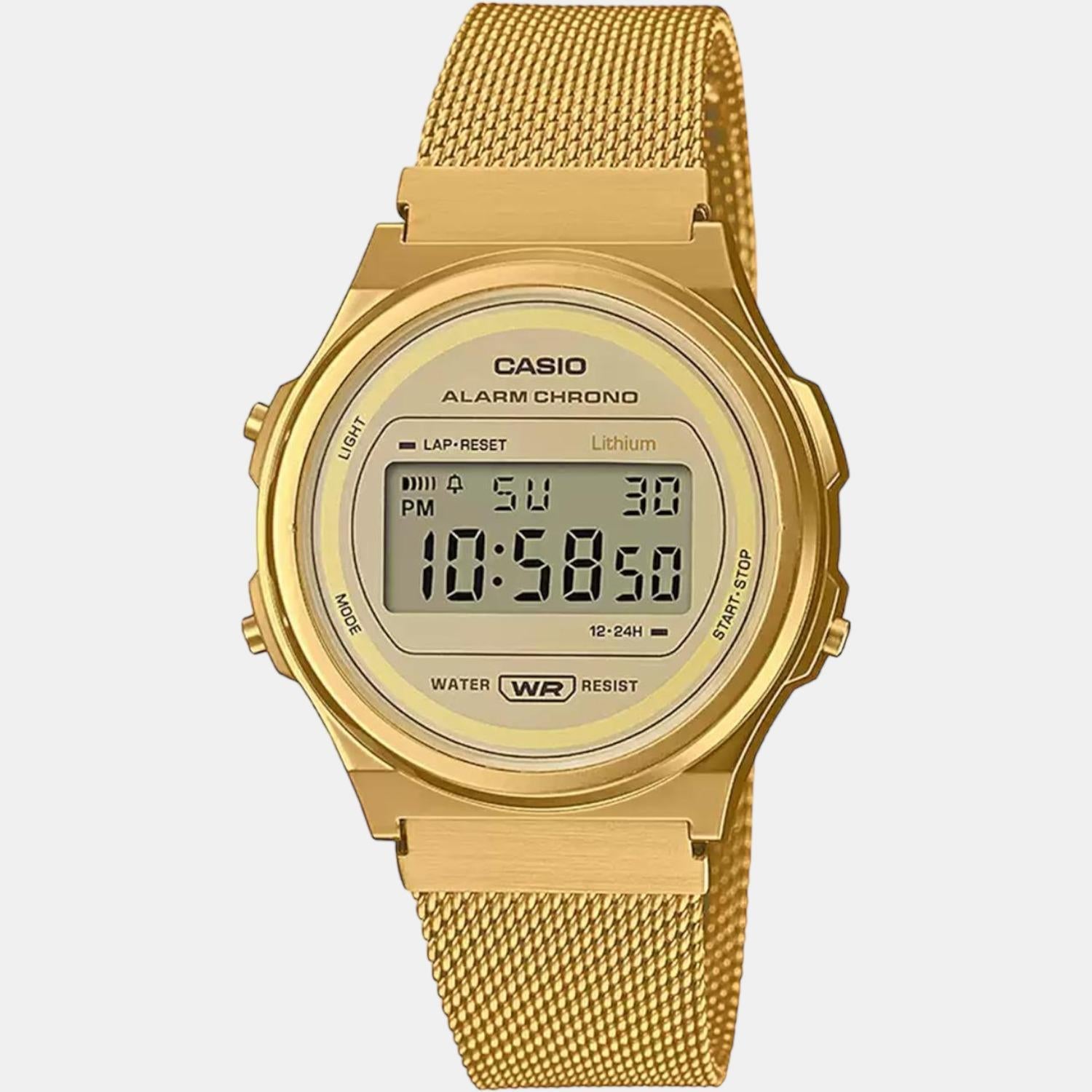 Casio retro gold clearance watch