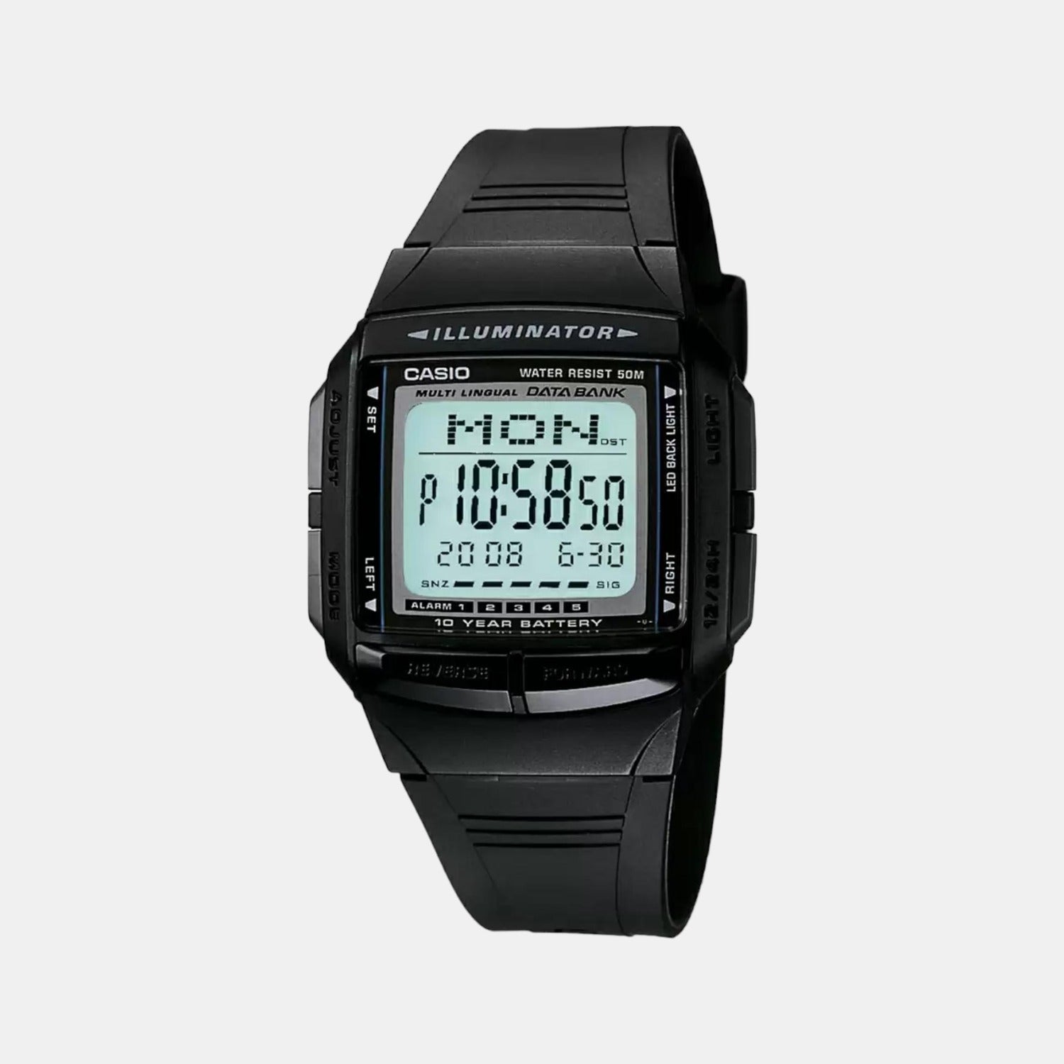 Casio Rectangular Grey Digital watch
