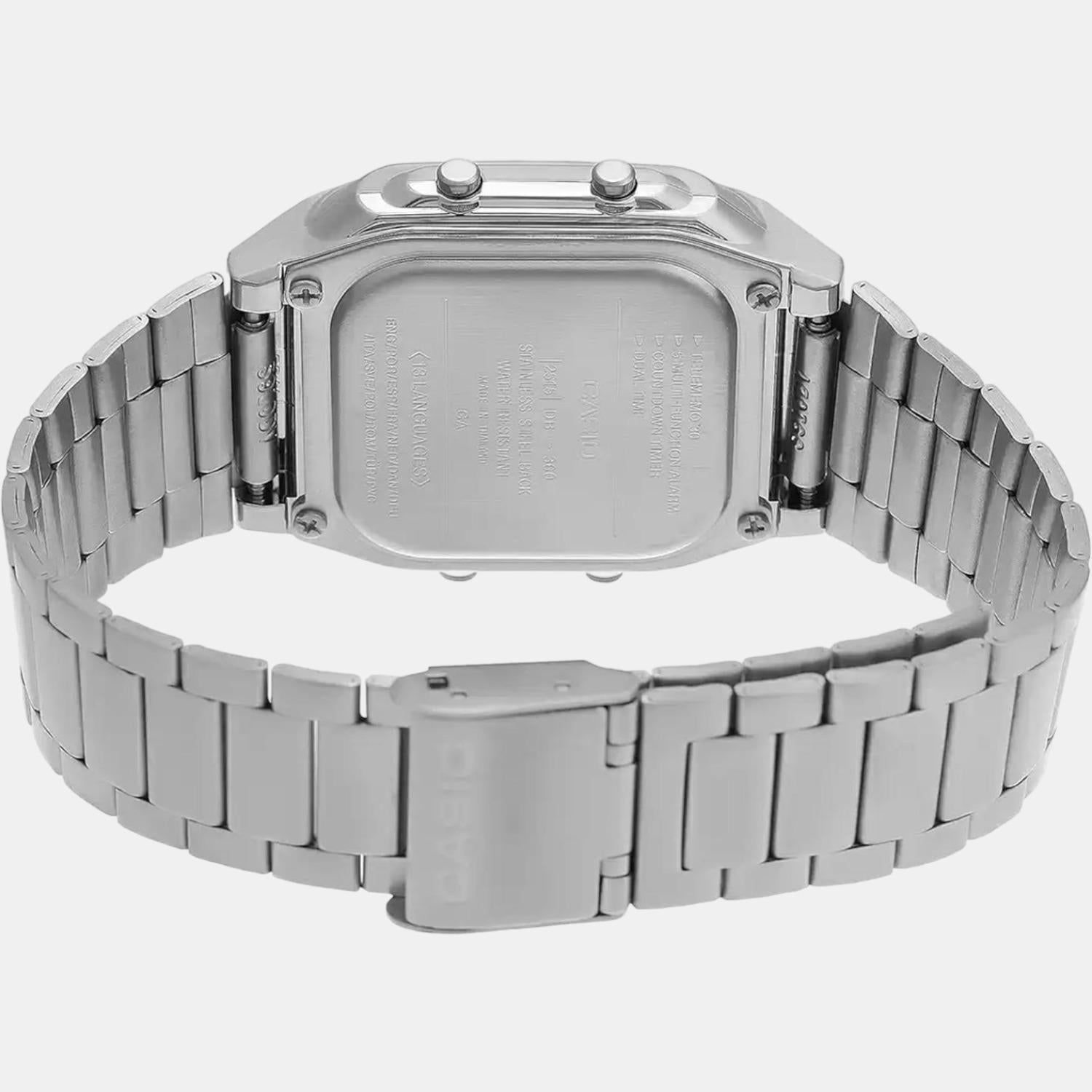 Vintage Unisex Digital Stainless Steel Watch DB27 - DB-360-1ASDF