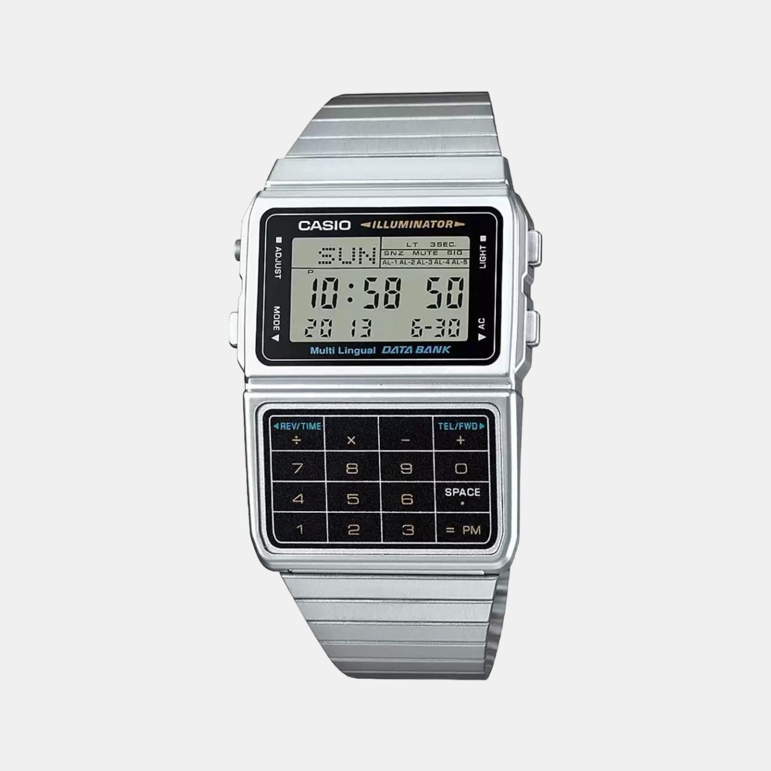 Casio Rectangular Grey Digital watch