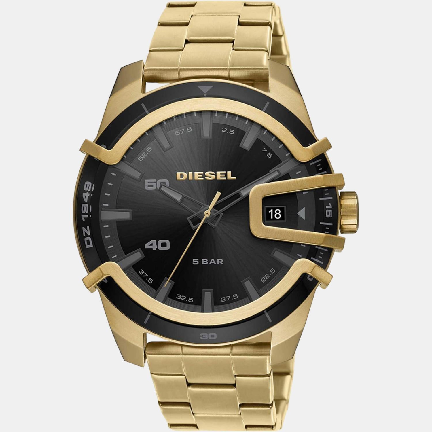 Diesel Men Round Black watch