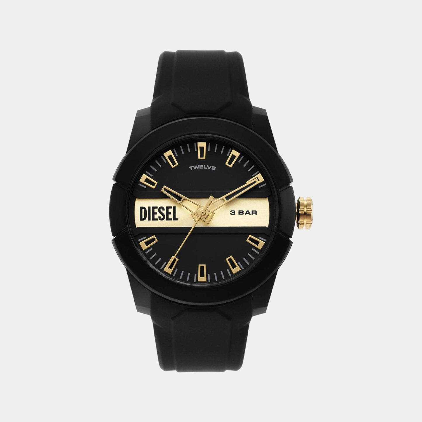 Male Black Analog Silicon Watch DZ1997