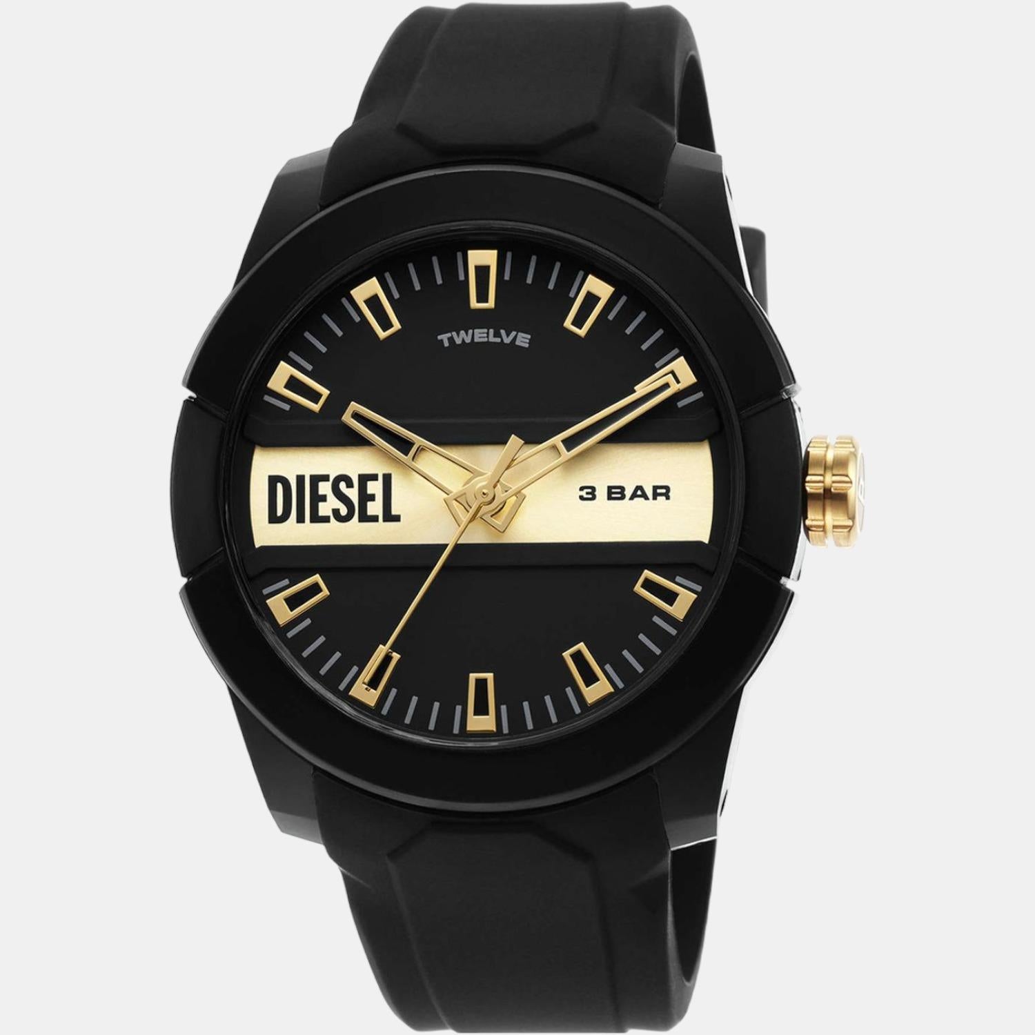 Diesel Men Round Black watch