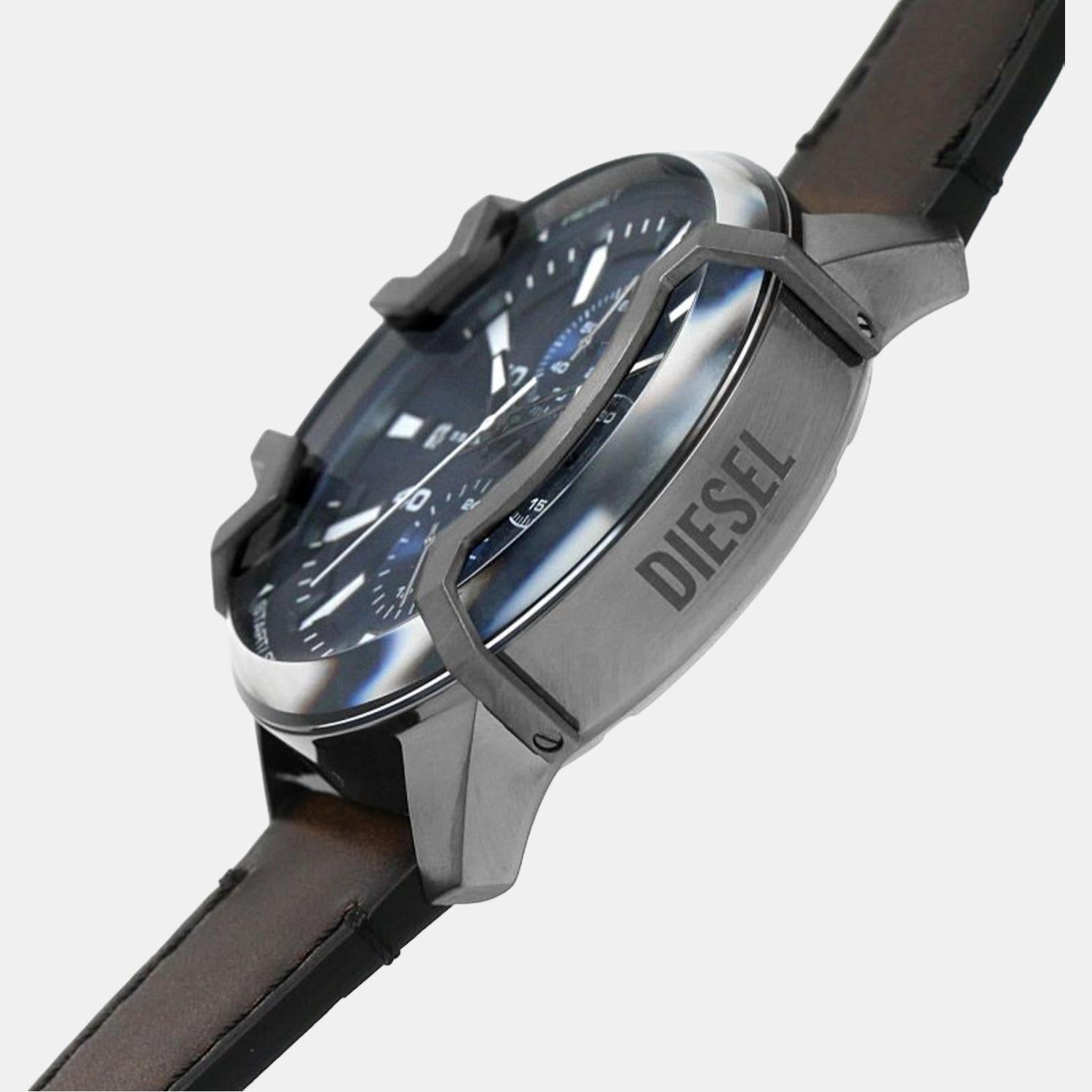 Diesel Male Blue Analog Leather Watch | Diesel – Just In Time
