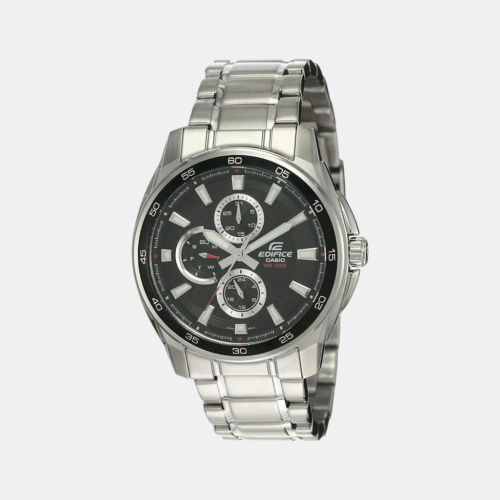 Casio Round Black Chronograph watch