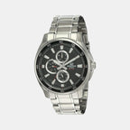 Casio Round Black Chronograph watch
