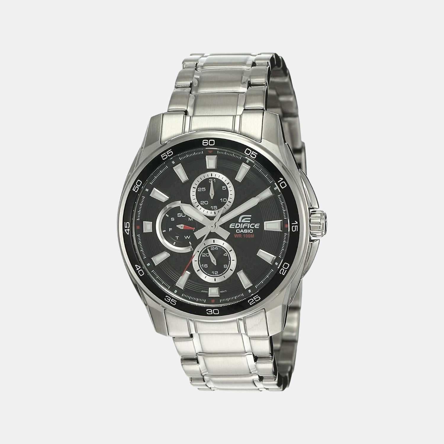 Casio Round Black Chronograph watch