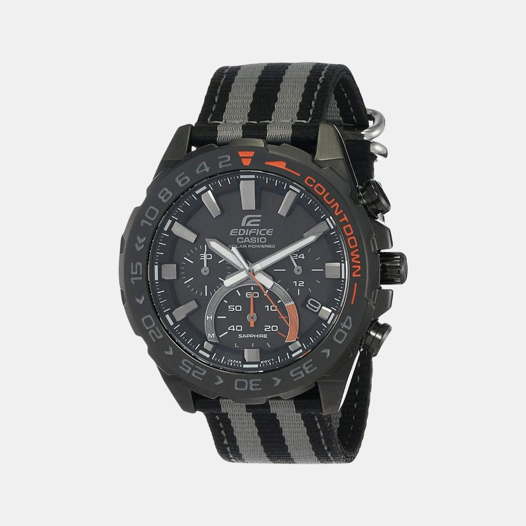 Casio Round Black Chronograph watch