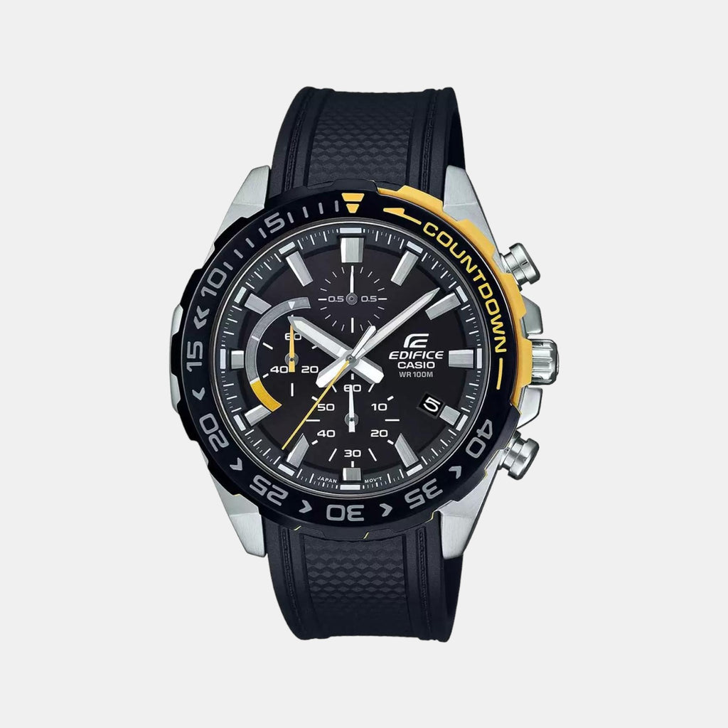 Casio Round Black Chronograph watch